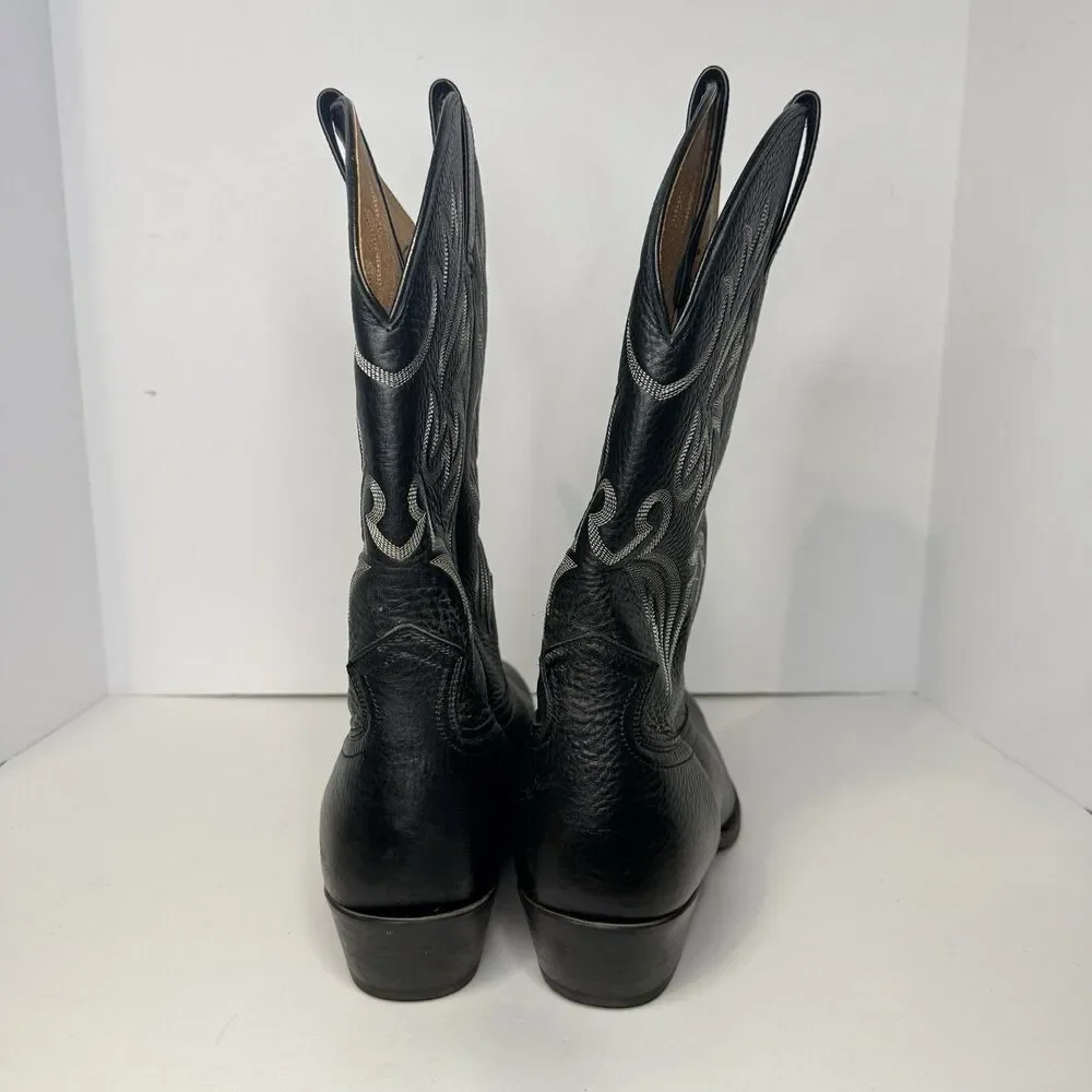 Ariat Sport Western Wide Square Toe Black Deertan Boots Men's Size 13 EE